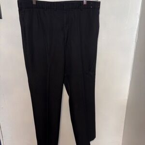 Men's Davis Clothing Company Black Flat Front Polyester Pants 40L